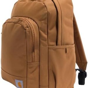 Carhartt 25L Classic Laptop Backpack, Durable Water-Resistant Pack W/ 15" Laptop Sleeve and Multiple Organizational Compartments, PFAS Free, Carhartt Brown